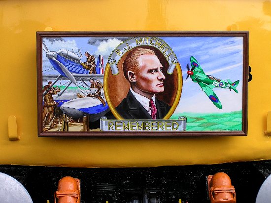 The 'R.J. Mitchell Remembered' headboard