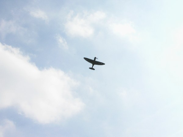 The Spitfire overhead — a spine-tingling tribute